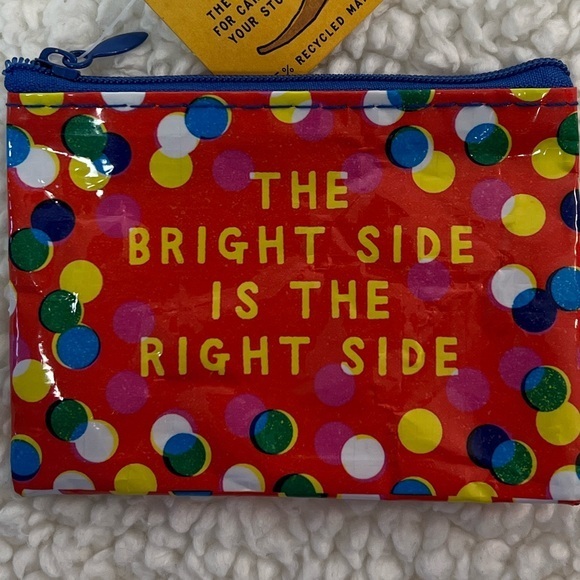 Blue Q Handbags - Blue Q "The Bright Side Is The Right Side" Coin Purse Storage Bag